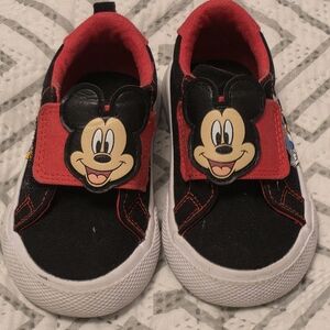Disney Kids Sneakers with Mickey Mouse in Black and Red